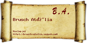 Brusch Atália névjegykártya